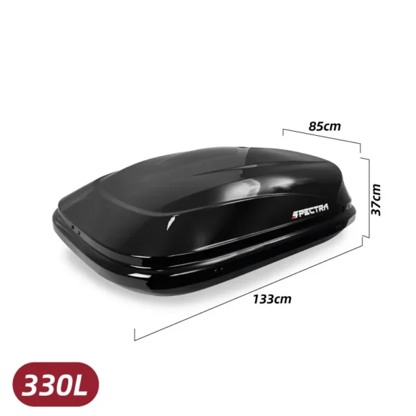 Baúl portaequipajes 330L Negro Brillante