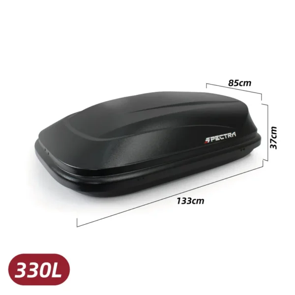 Baúl portaequipajes 330L Negro Mate