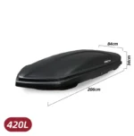 Baúl portaequipajes 420L Negro Mate