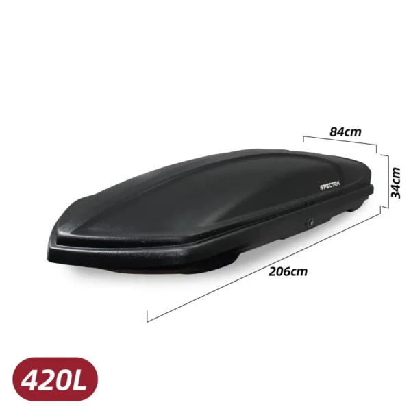 Baúl portaequipajes 420L Negro Mate