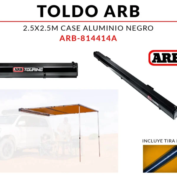 Toldo Arb 2.5 X 2.5 Case Aluminio Negro
