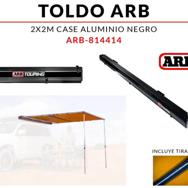 Toldo 2 X 2 Case Aluminio Negro