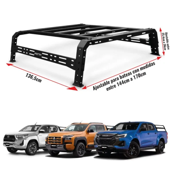 Canopy bajo para batea de pick-up (para montaje de tienda de campaña)