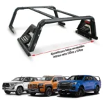 Roll bar universal negro con estructura tipo canopy