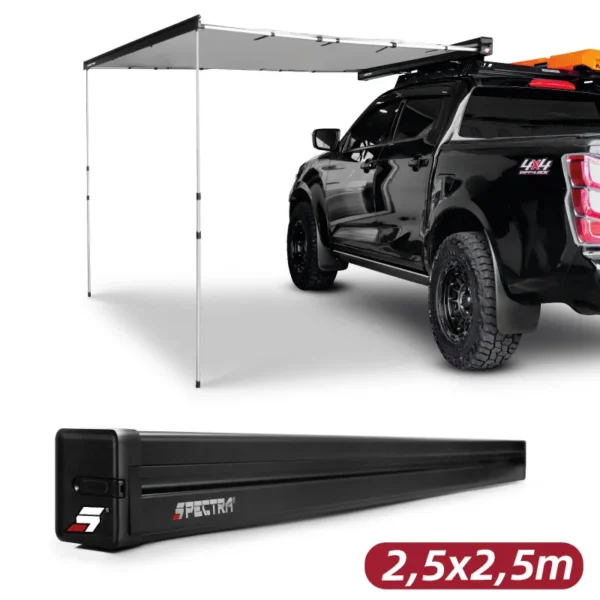 Toldo Lateral con Carcasa de Aluminio (Medidas de 2.5mts x 2.5mts)