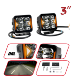 Lámparas LED de 3″ (PAR) cubos con DRL