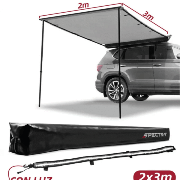 Toldo lateral gris 2×3 metros