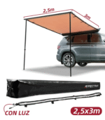 Toldo lateral beige 2.5×3 metros