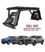 Roll bar universal negro con canasta (para pick-up full size)