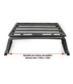 Roll bar universal negro con canasta (para pick-up full size) - Image 4