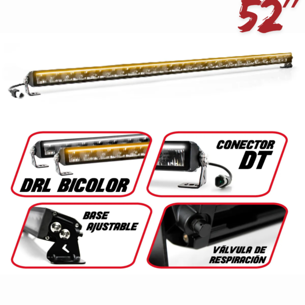 Barra LED de una línea con DRL de 52″